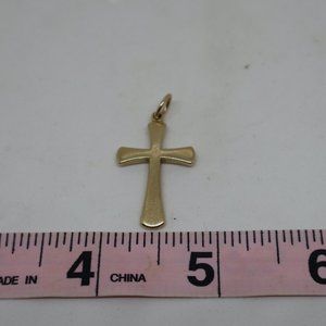 14K Yellow Gold Cross Pendant
